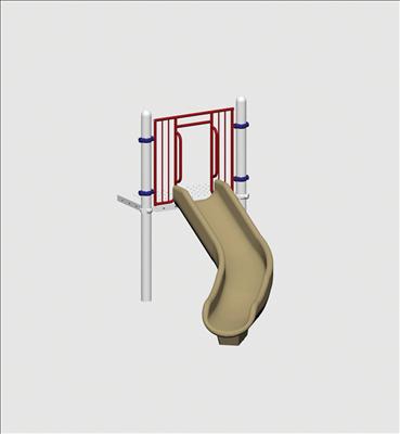 1650-3.5-52 Slide Chute, Curved (Right 42 degrees)