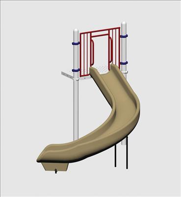 1650-5.5-52 Slide Chute, Curved (Right 126 degrees), 