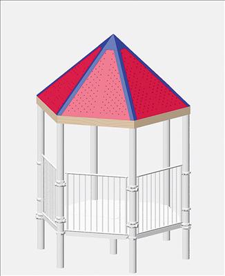 1608-64 Hex Perforated Steel Roof