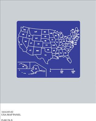 1614-85-02, USA Map Panel