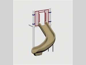 1650-4.5-52 Slide Chute, Curved (Right 34 degrees), 