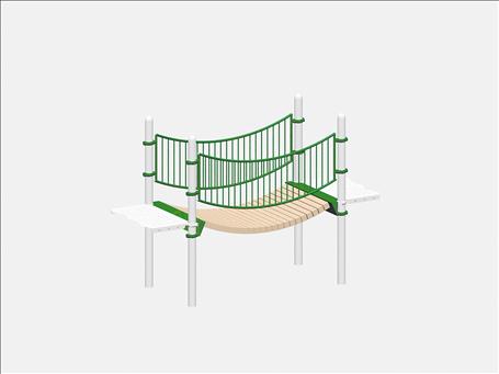 1656-8-92 Clatter Bridge, Wood with Baluster Walls,