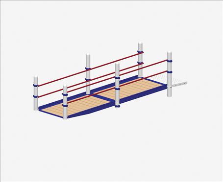 1661-12-90 Accessible Grade Ramp, Wood with Handrails