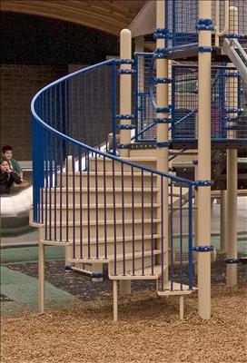 1667-5-93 Spiral Stairway with Handrail,