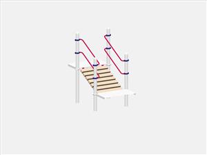 1684-2-91 Deck Climber with Handrails