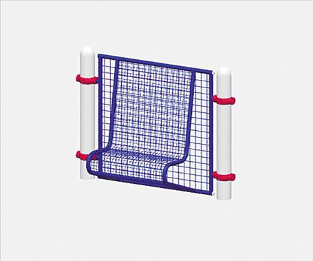 1694-13 Kid's Bench Woven Wire Wall,