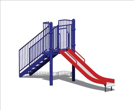Slide Chute, Stainless Steel with 6