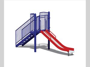 Slide Chute, Stainless Steel with 6