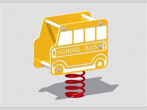 A2Z Play 3052-001 Itsy Bitsy School Bus Spring Rider