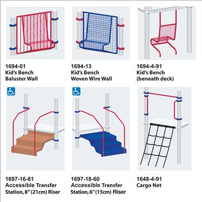 Kid's Benches, Transfer Stations & Cargo Net
